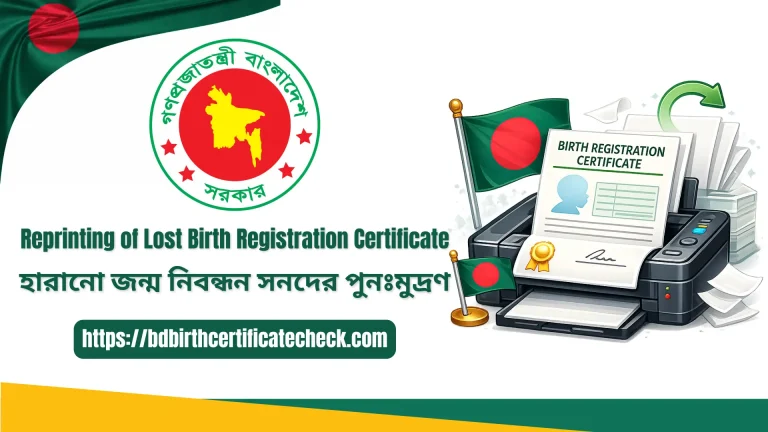 Reprinting of Lost Birth Registration Certificate