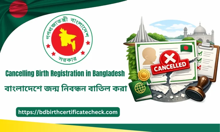 Cancelling Birth Registration in Bangladesh