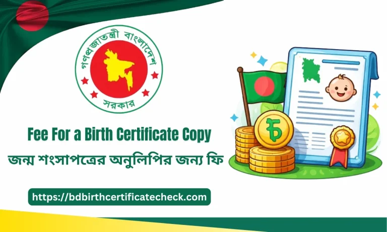 Fee For a Birth Certificate Copy