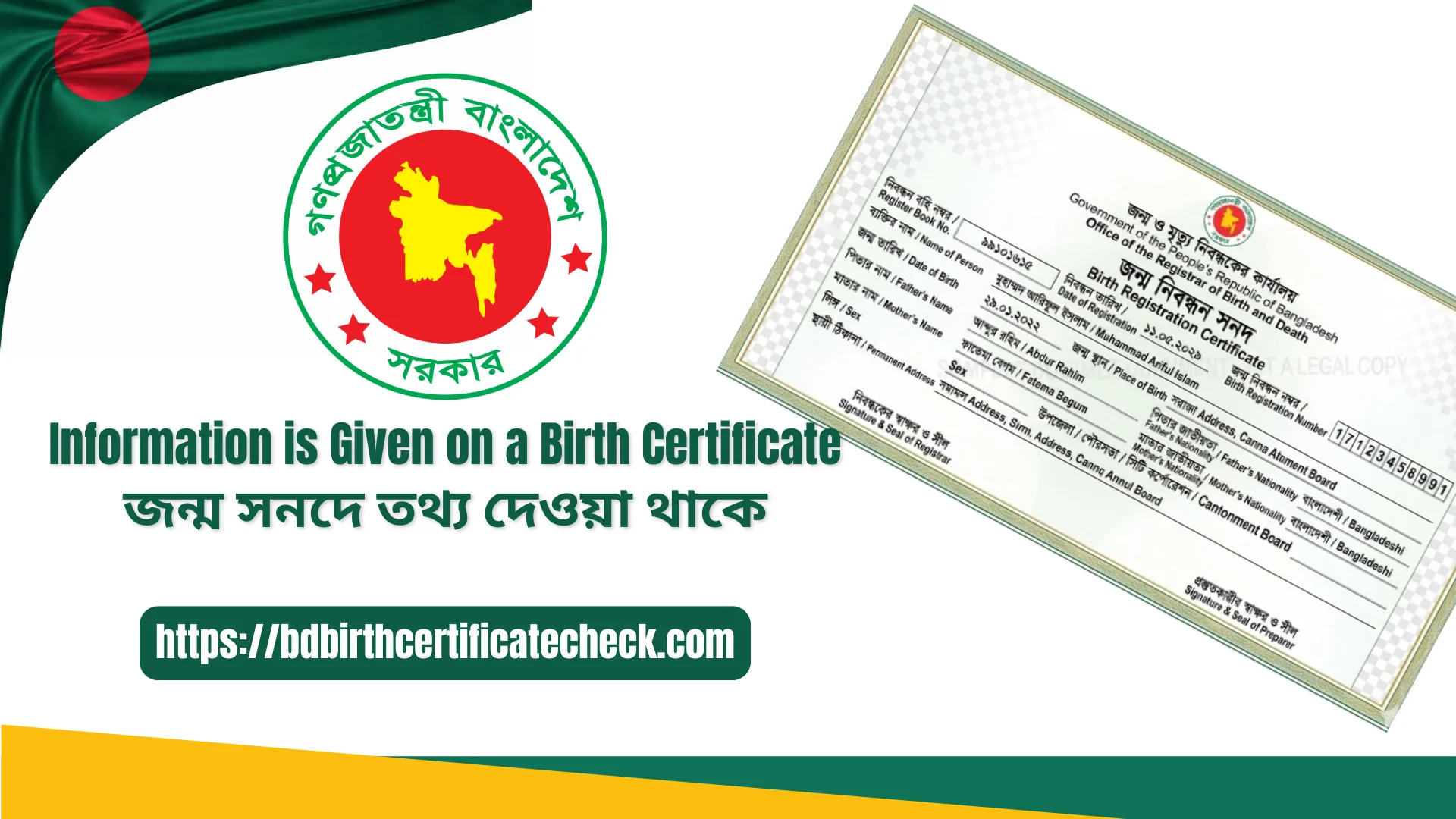 Information is Given on a Birth Certificate